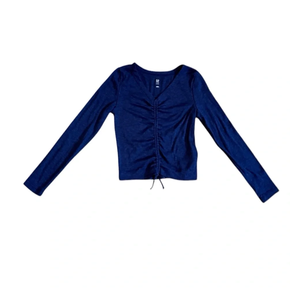 Gap Kids | Girls Set of 3 Long Sleeve Ruched Tops Cream/Black/Pink, Small